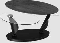 Rosa Couchtisch oval