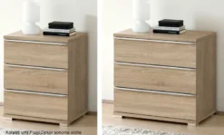 Rubin Nachttisch mit Schubladen