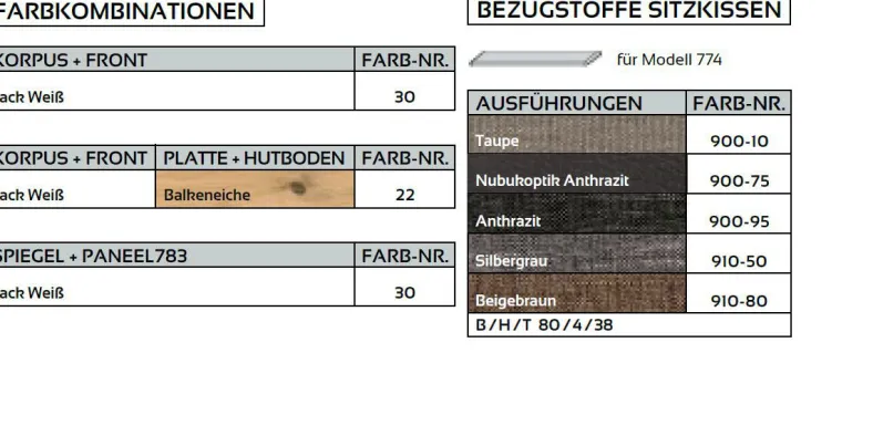 SALEA Flur Sitzbank mit Stauraum