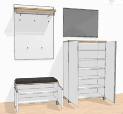 SALEA Garderoben Set weiß