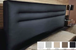 Scale Bett eiche mit Polsterkopfteil