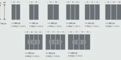Scale Linea Trio Schwebetürenschrank Glas