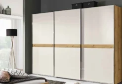 Scale Slide Line Schwebetürenschrank Glasfront matt