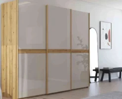 Scale Slide Line Schwebetürenschrank mit Glastüren