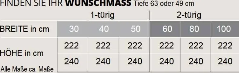 Sinfonie Plus Nova Drehtürenschrank mit Spiegel