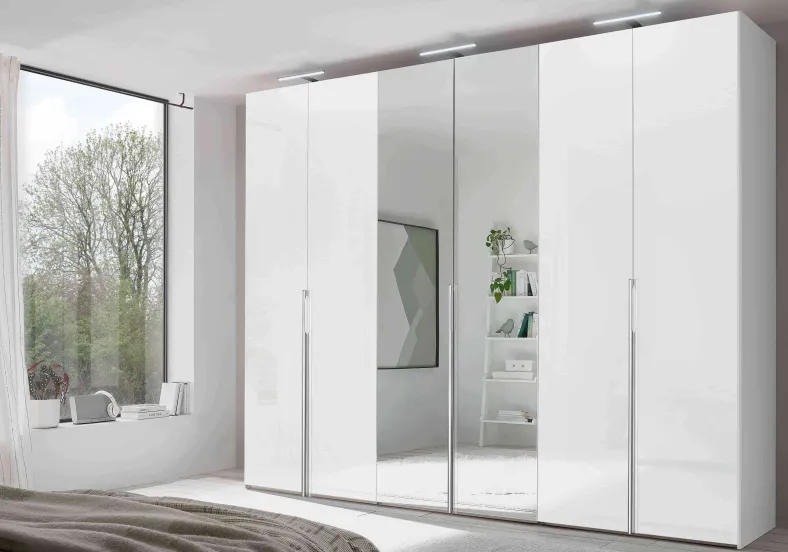 Sinfonie Plus Nova Kleiderschrank weiß mit Spiegel