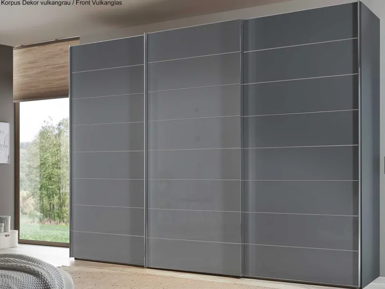 Sonate Como Glas Kleiderschrank B373 cm