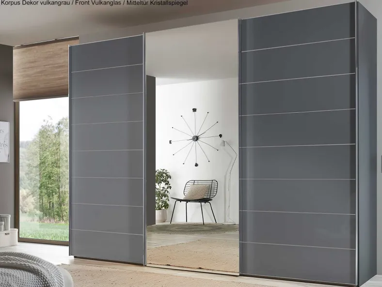 Sonate Como Schwebetürenschrank mit Spiegel B373 cm