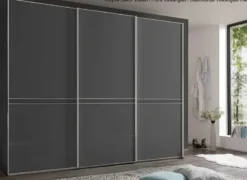 Sonate Pesaro Kleiderschrank mit Glastüren B373 cm