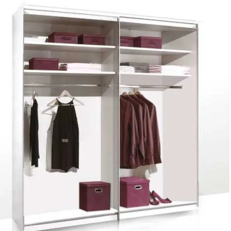 Sonate Pesaro Kleiderschrank mit Glastüren B167 cm