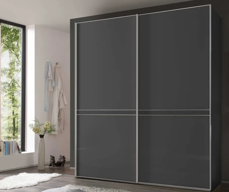 Sonate Pesaro Kleiderschrank mit Glastüren B167 cm