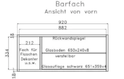Square Sideboard mit Schreibtisch