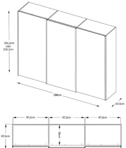 Staud Sinfonie Plus Schwebetürenschrank