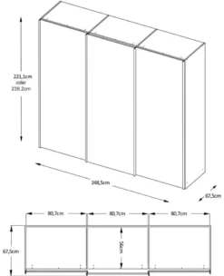 Staud Sinfonie Plus Schwebetürenschrank Glas
