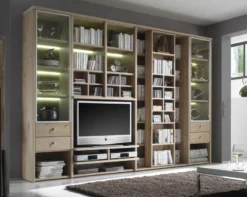 Studio Bücherregal mit TV-Element