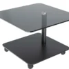 Thales Glas Beistelltisch mit Rollen