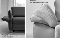 Time Ecksofa mit Sitztiefenverstellung