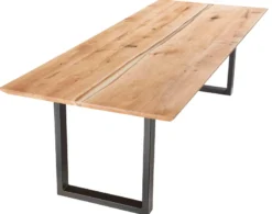 TPT Holztisch mit Metallgestell