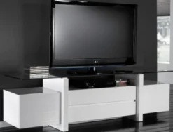 TV Lowboard weiß Hochglanz