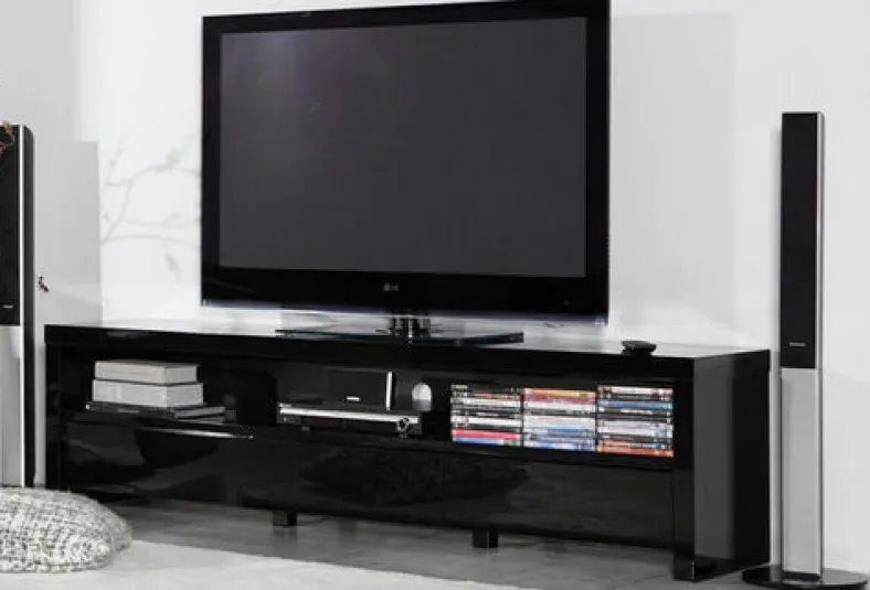 TV Lowboard weiß Hochglanz