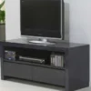 TV Sideboard weiß Hochglanz mit 2 Schubladen