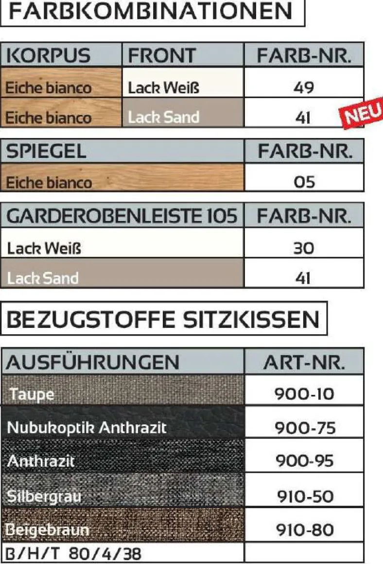 V100 Garderobenbank mit Stauraum
