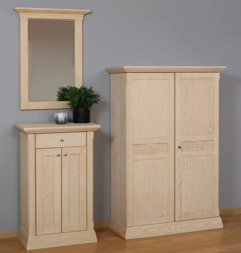 Vienna Landhaus Garderobe Set Pinie massiv in 4 Farben