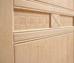Vienna Wohnzimmerschrank mit Vitrine Pinie massiv in 4 Farben