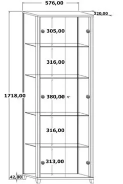 Vitrinenschrank mit Beleuchtung
