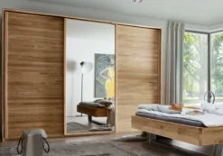 Woodside Kleiderschrank Massivholz Schwebetür